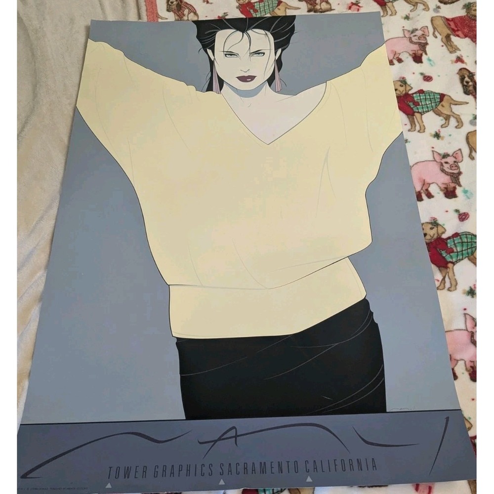 Patrick Nagel NC8 1986 Tower Graphics Sacramento CA Silkscreen Serigraph Print